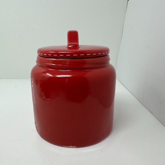 Rae Dunn Red Santa Paws Ceramic Treat Jar Canister Christmas Themed Pet Storage - Picture 12 of 15